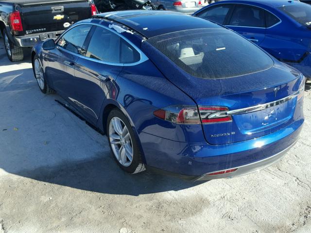 5YJSA1E27FF118871 - 2015 TESLA MODEL S Կապույտ լուսանկար 3