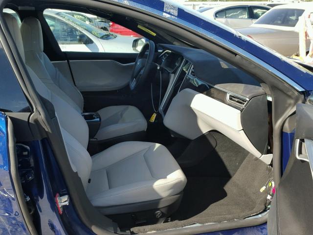 5YJSA1E27FF118871 - 2015 TESLA MODEL S Կապույտ լուսանկար 5