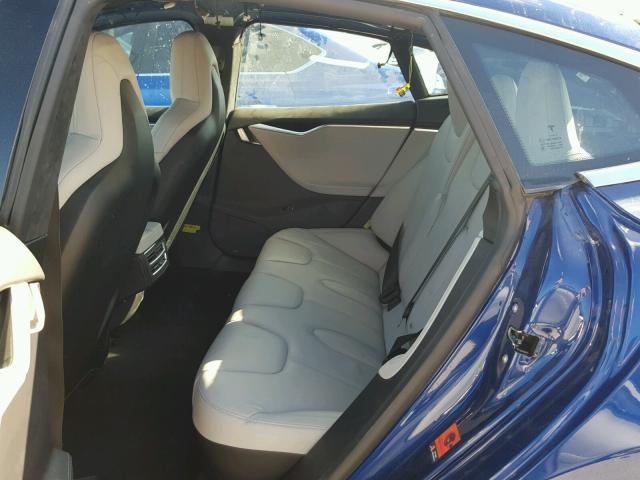 5YJSA1E27FF118871 - 2015 TESLA MODEL S Կապույտ լուսանկար 6