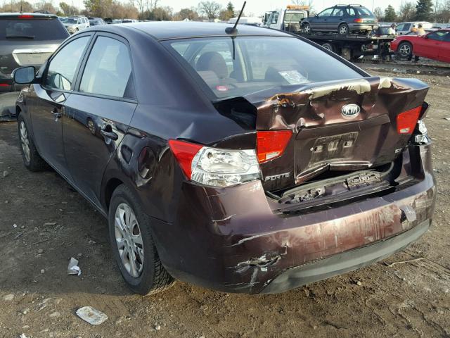 KNAFU4A29A5836994 - 2010 KIA FORTE EX BROWN photo 3