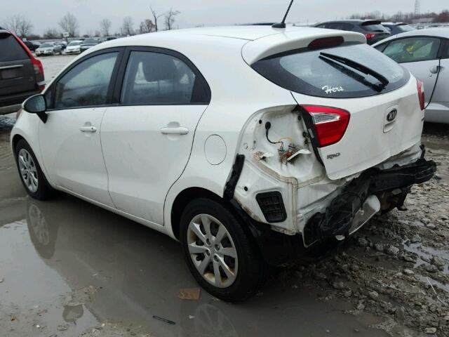 KNADM5A30D6889328 - 2013 KIA RIO LX WHITE photo 3