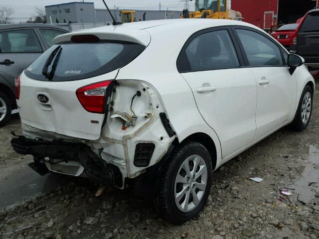 KNADM5A30D6889328 - 2013 KIA RIO LX WHITE photo 4