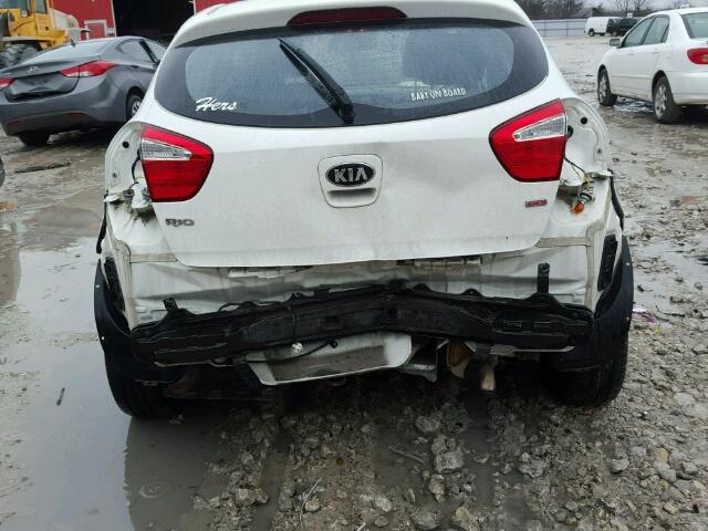 KNADM5A30D6889328 - 2013 KIA RIO LX WHITE photo 9