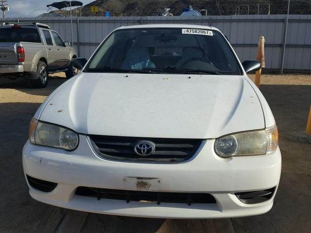 1NXBR12E51Z514140 - 2001 TOYOTA COROLLA CE WHITE photo 9