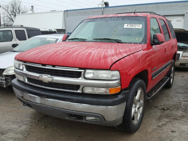 1GNEK13ZX2R179184 - 2002 CHEVROLET TAHOE K150 RED photo 2