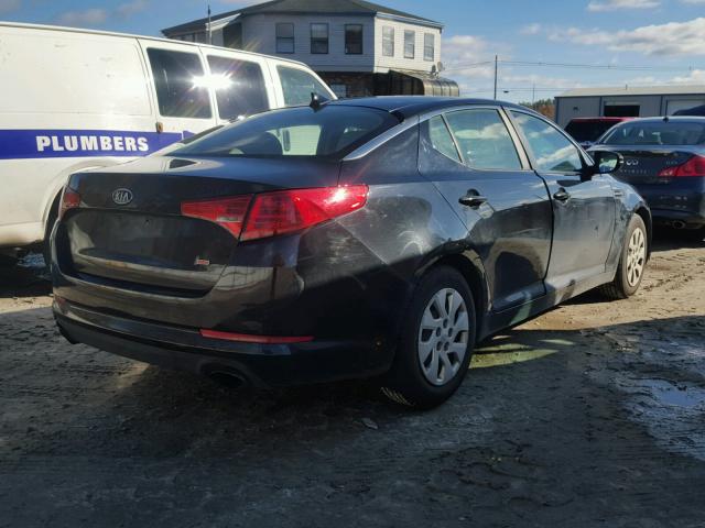 KNAGM4A78B5068460 - 2011 KIA OPTIMA LX BLACK photo 4