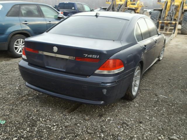 WBAGL63402DP55049 - 2002 BMW 745 I BLUE photo 4