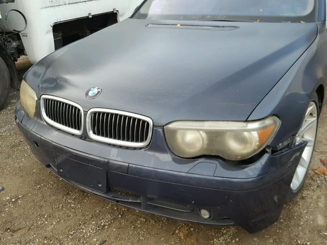 WBAGL63402DP55049 - 2002 BMW 745 I BLUE photo 9