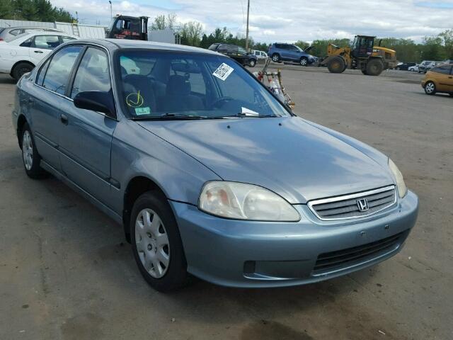 2HGEJ6678YH511412 - 2000 HONDA CIVIC LX BLUE photo 1