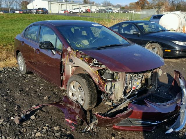 19XFB2F52FE271998 - 2015 HONDA CIVIC LX MAROON photo 1