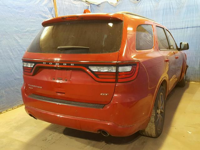 1C4RDJDG7HC817548 - 2017 DODGE DURANGO GT RED photo 4