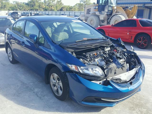 2HGFB2F50FH564255 - 2015 HONDA CIVIC LX BLUE photo 1