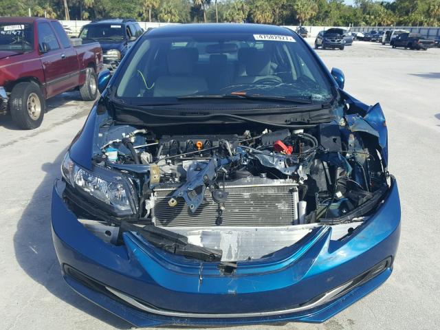 2HGFB2F50FH564255 - 2015 HONDA CIVIC LX BLUE photo 9