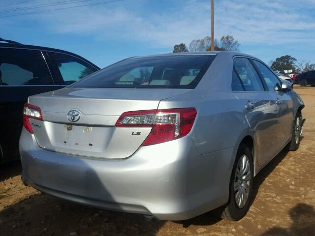 4T4BF1FK7DR312094 - 2013 TOYOTA CAMRY L SILVER photo 4