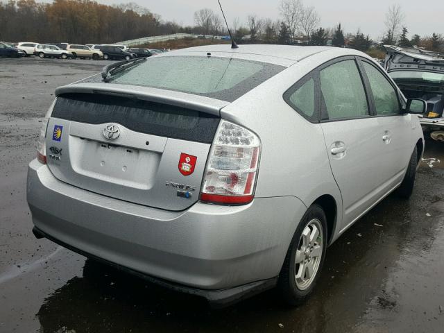 JTDKB20U277666568 - 2007 TOYOTA PRIUS SILVER photo 4