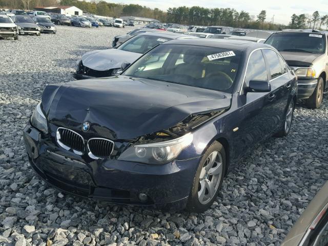 WBANE535X7CK92466 - 2007 BMW 525 I BLUE photo 2