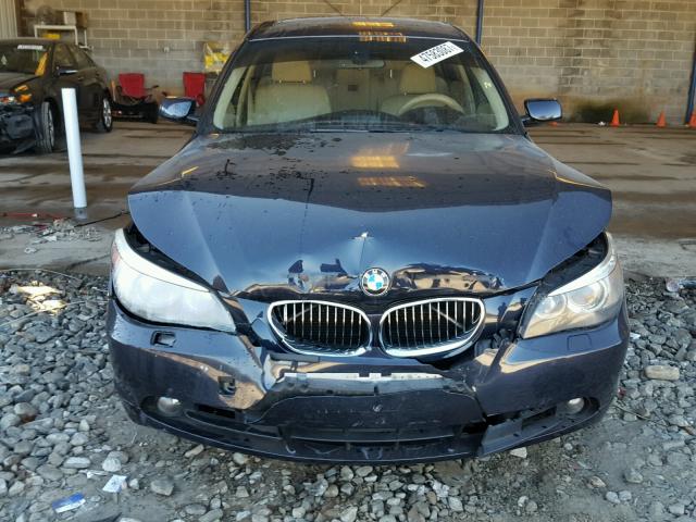 WBANE535X7CK92466 - 2007 BMW 525 I BLUE photo 9