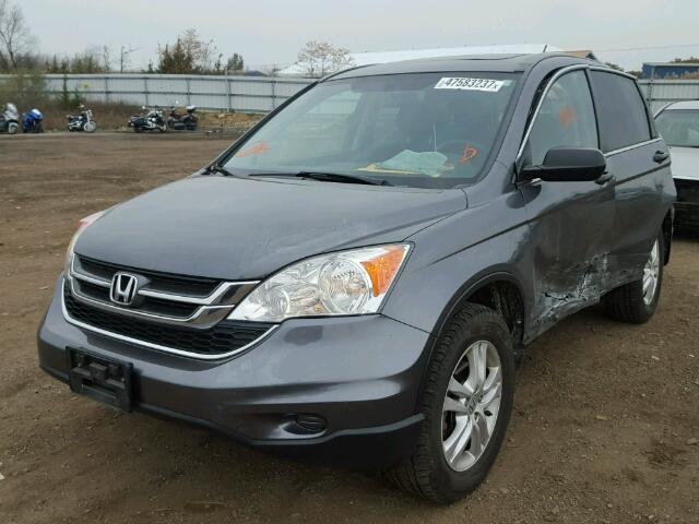 3CZRE4H5XAG706089 - 2010 HONDA CR-V EX GRAY photo 2