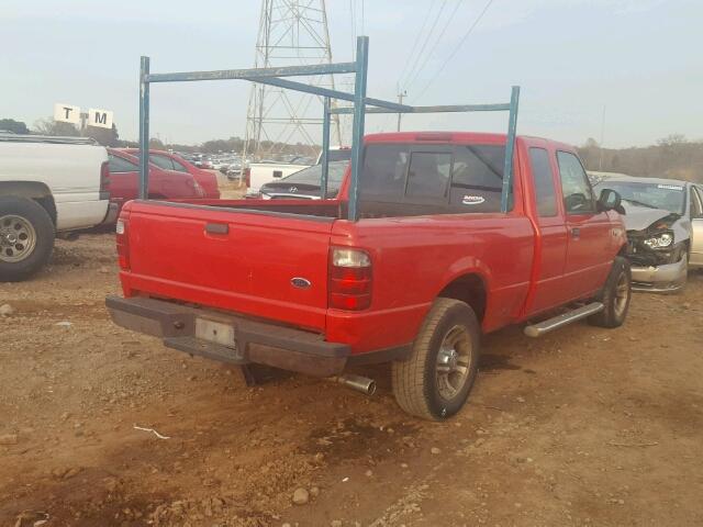 1FTYR44E44PB48025 - 2004 FORD RANGER SUP RED photo 4