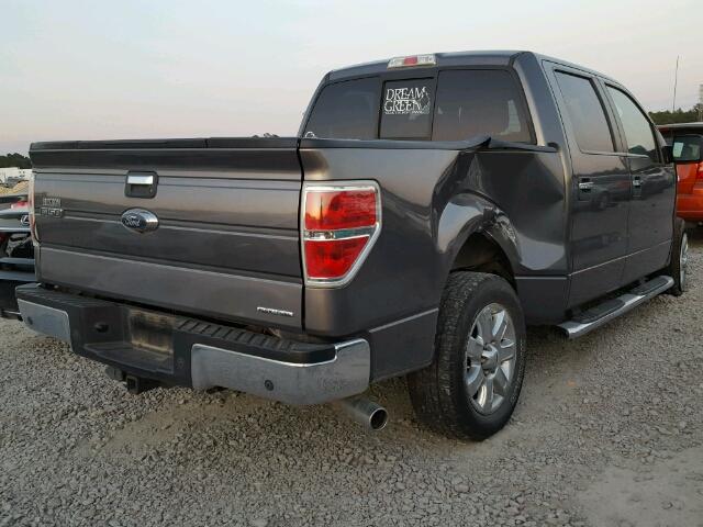 1FTFW1CF5EFA40707 - 2014 FORD F150 SUPER GRAY photo 4