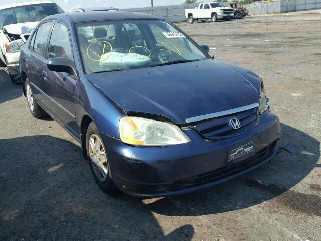 2HGES16493H949144 - 2003 HONDA CIVIC DX BLUE photo 1