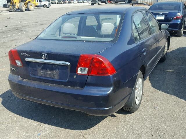 2HGES16493H949144 - 2003 HONDA CIVIC DX BLUE photo 4