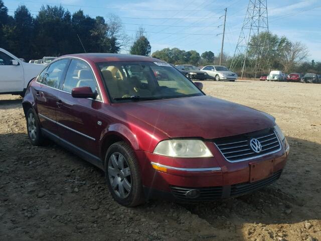 WVWRH63BX3P398829 - 2003 VOLKSWAGEN PASSAT GLX MAROON photo 1