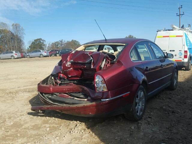 WVWRH63BX3P398829 - 2003 VOLKSWAGEN PASSAT GLX MAROON photo 4