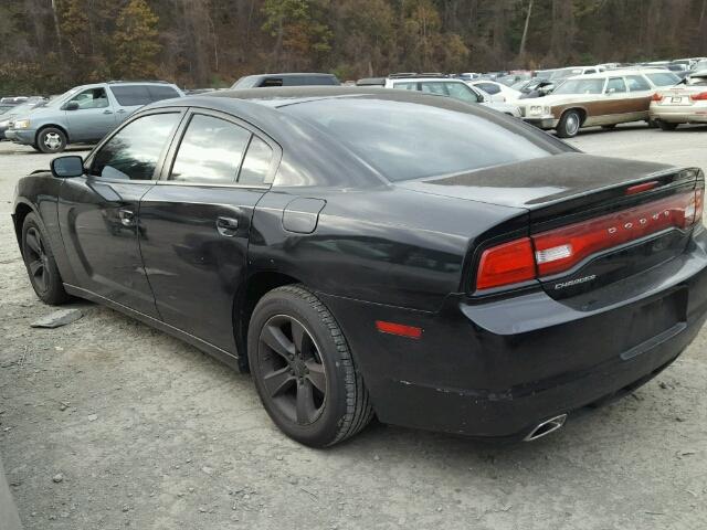 2C3CDXBG8EH129650 - 2014 DODGE CHARGER SE BLACK photo 3