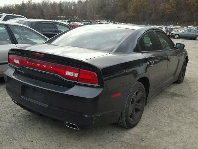 2C3CDXBG8EH129650 - 2014 DODGE CHARGER SE BLACK photo 4