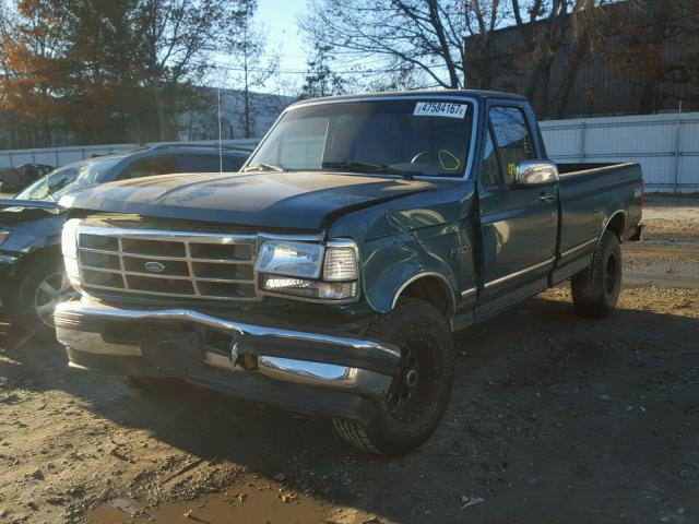 1FTEF14H9TLC21769 - 1996 FORD F150 GREEN photo 2