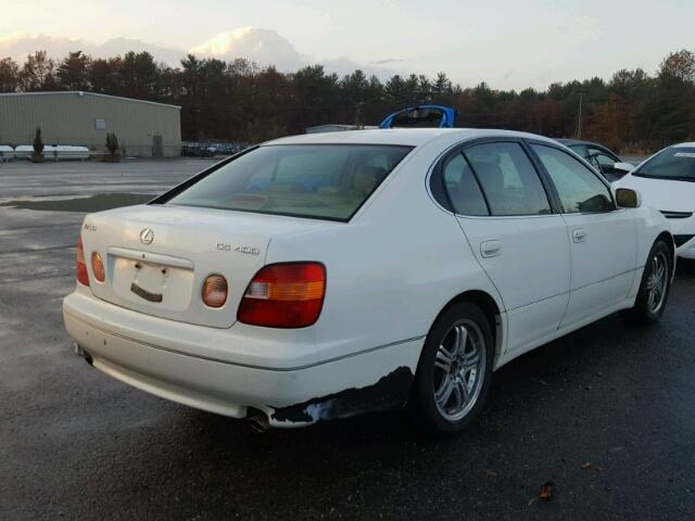 JT8BH68X5W0010603 - 1998 LEXUS GS 400 WHITE photo 4