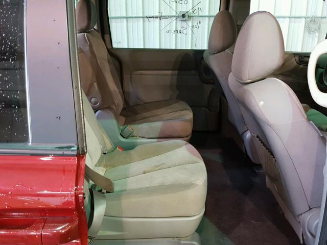 KNDMG4C73C6446609 - 2012 KIA SEDONA LX RED photo 6