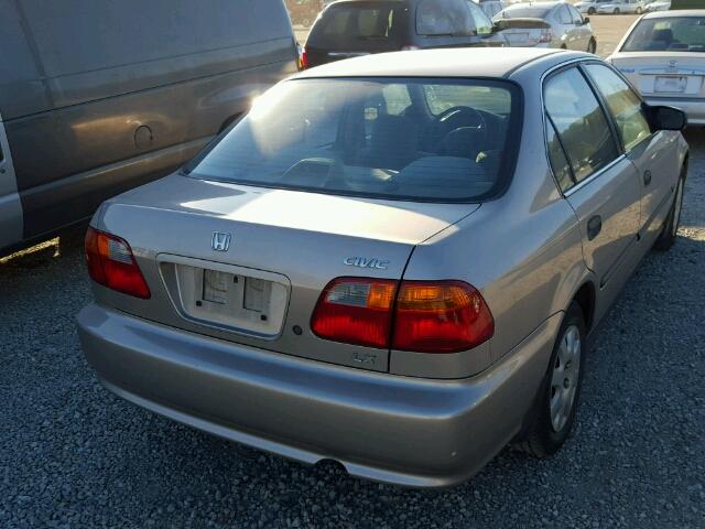 1HGEJ6678YL007428 - 2000 HONDA CIVIC LX TAN photo 4