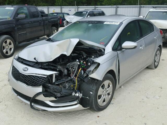 KNAFK4A64E5248287 - 2014 KIA FORTE LX SILVER photo 2