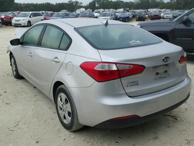 KNAFK4A64E5248287 - 2014 KIA FORTE LX SILVER photo 3