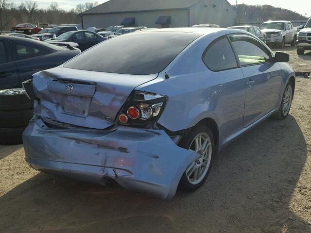 JTKDE167780248540 - 2008 TOYOTA SCION TC BLUE photo 4