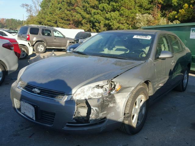 2G1WT55N089105683 - 2008 CHEVROLET IMPALA LT GRAY photo 2