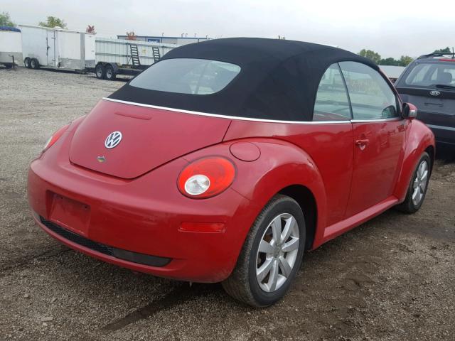 3VWPF31Y38M409313 - 2008 VOLKSWAGEN NEW BEETLE 红色 照片 4
