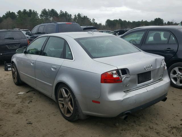 WAUDF68E45A448713 - 2005 AUDI A4 2.0T QU SILVER photo 3