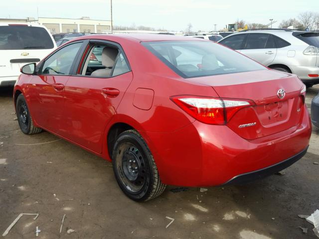 2T1BURHE4GC622098 - 2016 TOYOTA COROLLA L RED photo 3