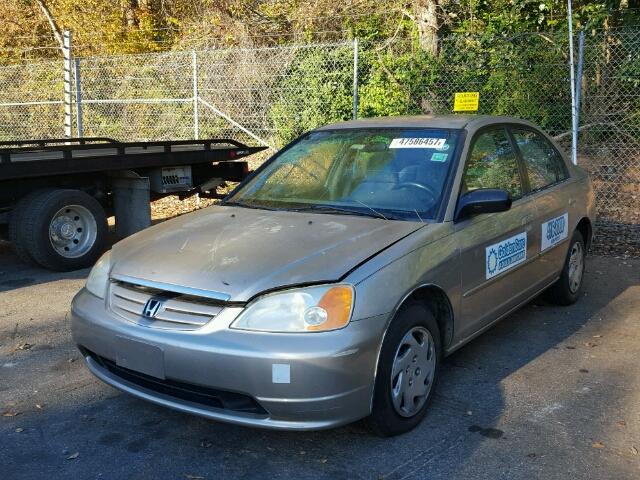 2HGES16522H522928 - 2002 HONDA CIVIC LX TAN photo 2