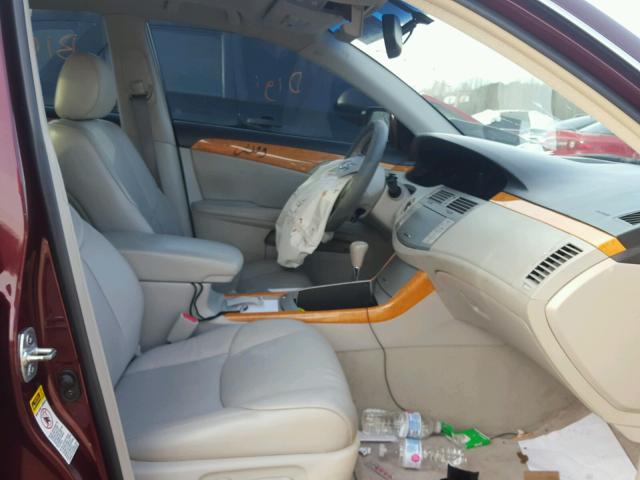 4T1BK36B96U132605 - 2006 TOYOTA AVALON XL Марун фото 5