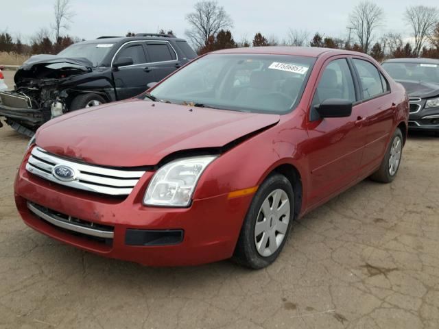 3FAHP06Z88R111255 - 2008 FORD FUSION S RED photo 2