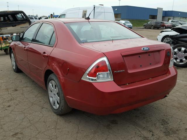 3FAHP06Z88R111255 - 2008 FORD FUSION S RED photo 3