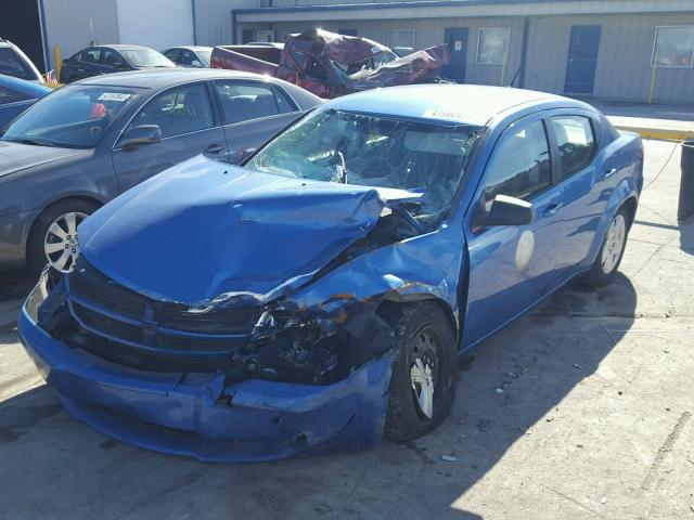 1B3LC46K08N269426 - 2008 DODGE AVENGER SE BLUE photo 2