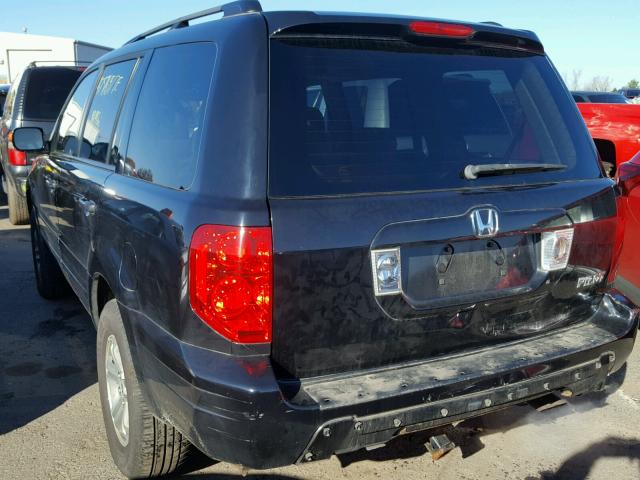 5FNYF18475B055763 - 2005 HONDA PILOT EX BLACK photo 3