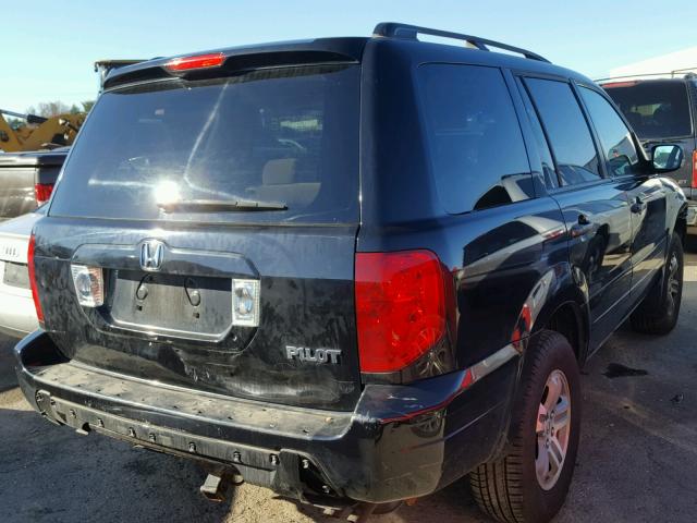 5FNYF18475B055763 - 2005 HONDA PILOT EX BLACK photo 4