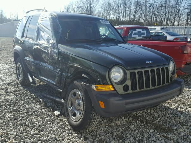 1J4GL48K77W647418 - 2007 JEEP LIBERTY SP GREEN photo 1