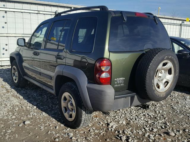 1J4GL48K77W647418 - 2007 JEEP LIBERTY SP GREEN photo 3